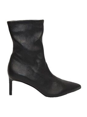 New! VERONICA BEARD Lexi Stiletto Pointy Toe Bootie Size 11 Black Leather DD434A